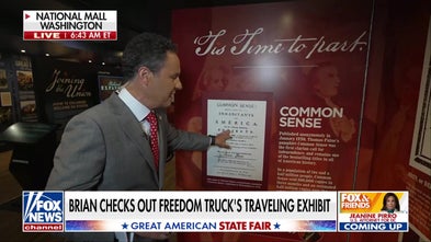 Brian Kilmeade tours Freedom Truck’s traveling American history exhibit