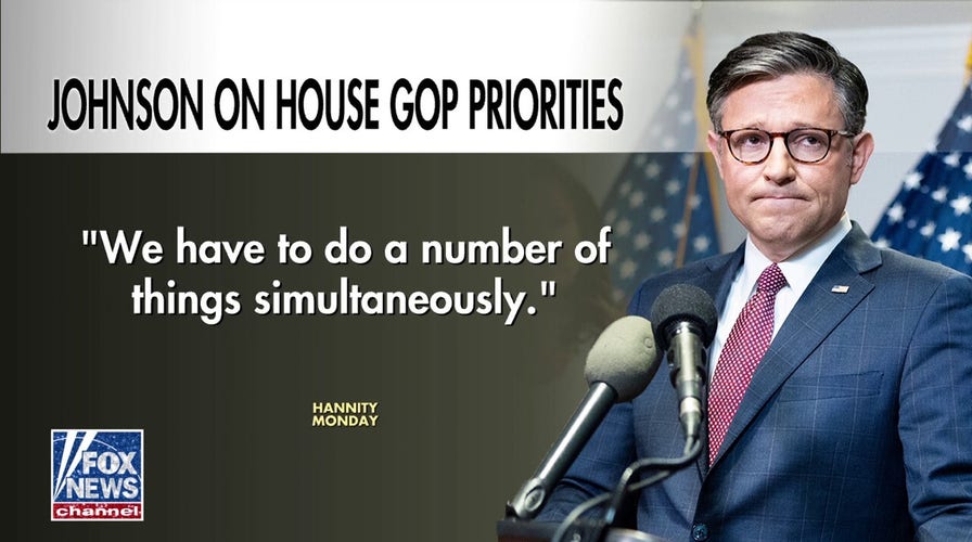 Mike Johnson outlines priorities as speakership battle looms