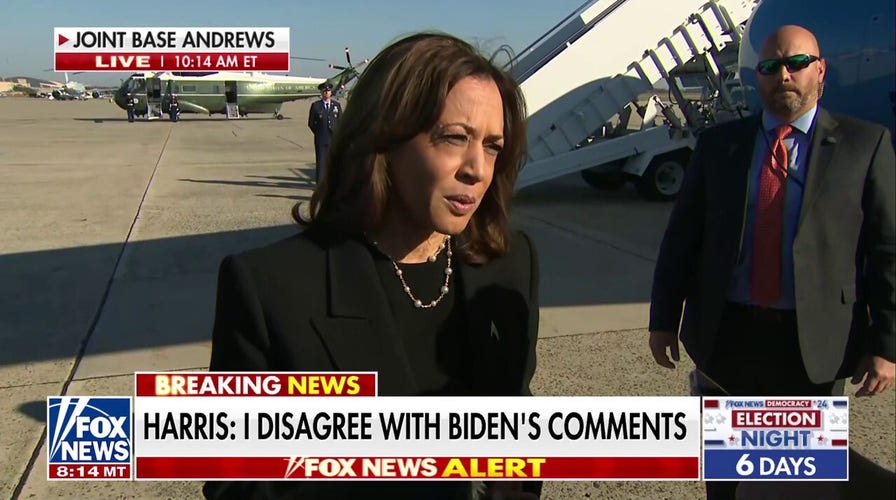 Harris responde al insulto "basura" de Biden: "Estoy en total desacuerdo 