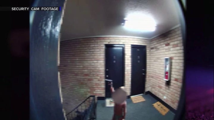 Shocking video of unsupervised toddler in diapers wielding a gun outside his family's apartment