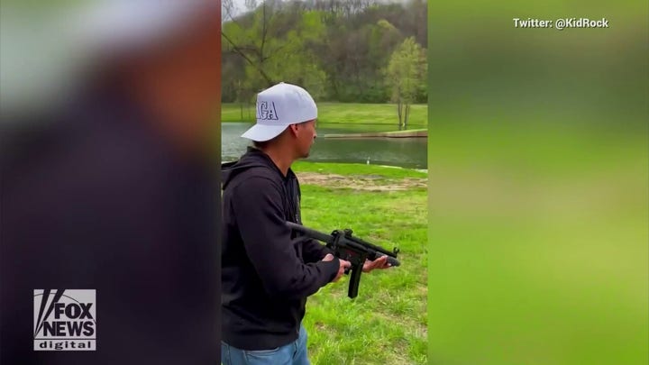 KidRock shoots up Bud Light cans with rifle to protest Dylan Mulvaney partnership: 'F--- Bud Light'