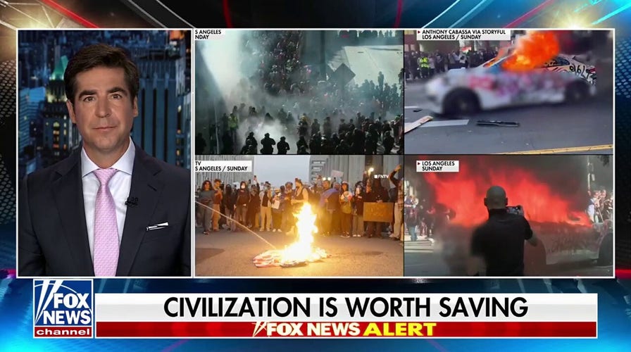 Anarchists are waving Mexican flags around LA, says Jesse Watters