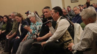 North Slope resident Charles Lamp speaks out at Trump admin energy forum