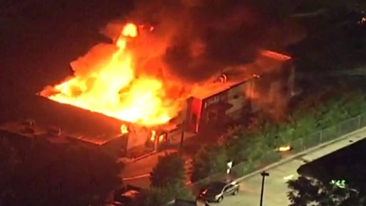 Wendy's restaurant burns in Atlanta following officer-involved shooting of 27-year-old Rayshard Brooks