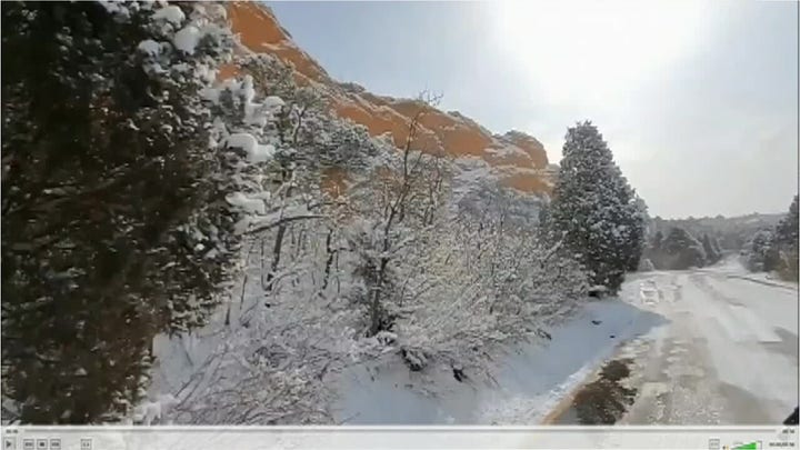 Blanket of snow falls on Colorado’s Garden of the Gods park