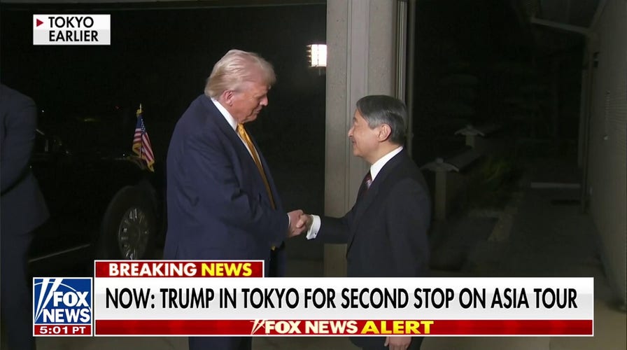 Trump arrives in Tokyo ahead of high-stakes meeting with Japanese prime minister