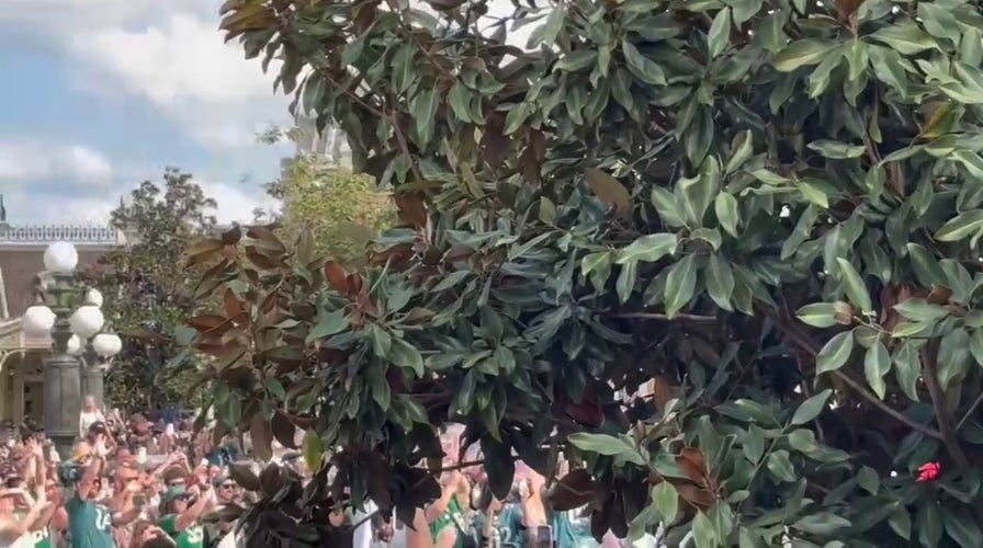 Eagles' Jalen Hurts celebrates Super Bowl MVP at Disney World