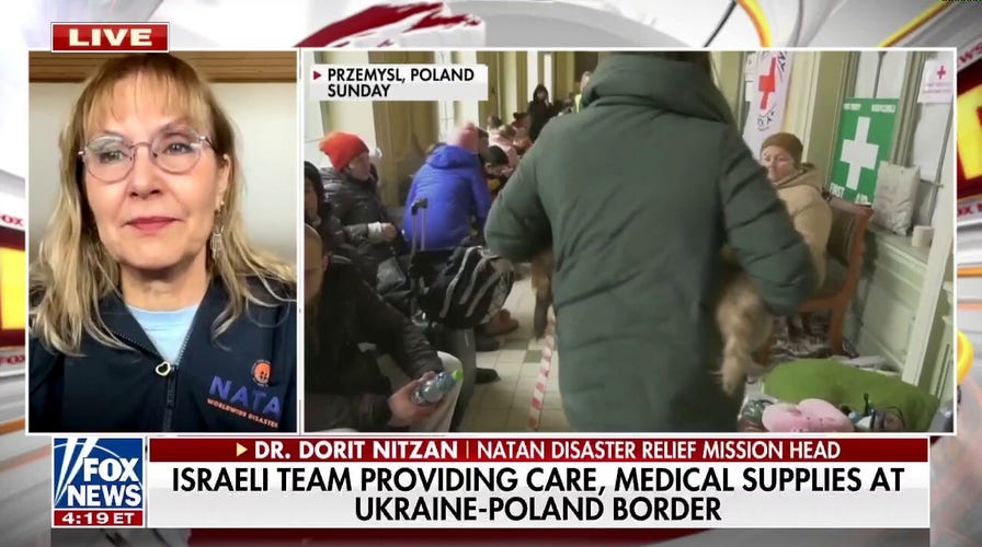Israeli medical team assisting and providing care to Ukrainian refugees