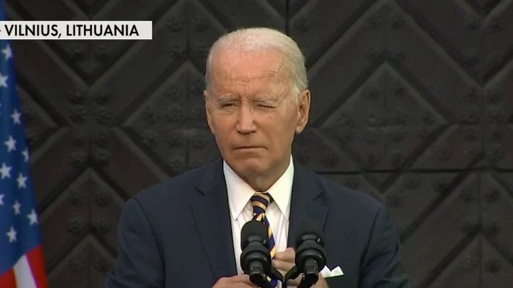 Visible and invisible: Biden fights teleprompter