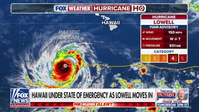 Hurricane Lowell nears Hawaii as state of emergency declared