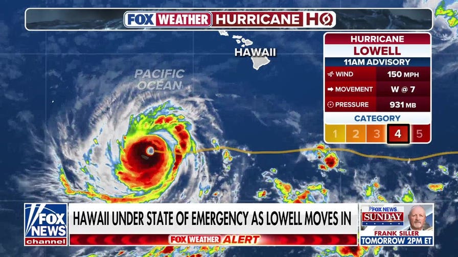Hurricane Lowell nears Hawaii as state of emergency declared