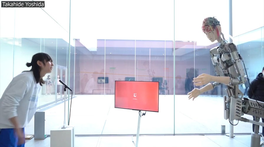 This robot learns from natural language and mimics human emotions