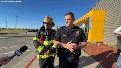 Wichita police brief media after vehicle drives onto soccer field, killing 2