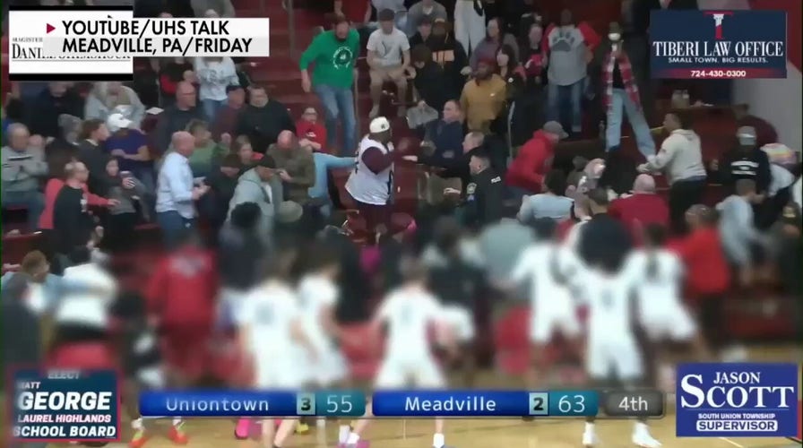 Pennsylvania high school basketball game brawl seen on video