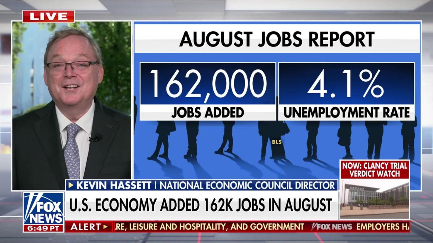 Kevin Hassett analyzes August jobs report and rising gas prices