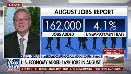 Kevin Hassett analyzes August jobs report and rising gas prices