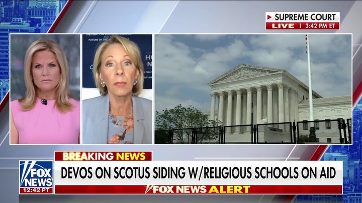 Devos on SCOTUS siding with religious schools on aid: Huge victory for parents and students