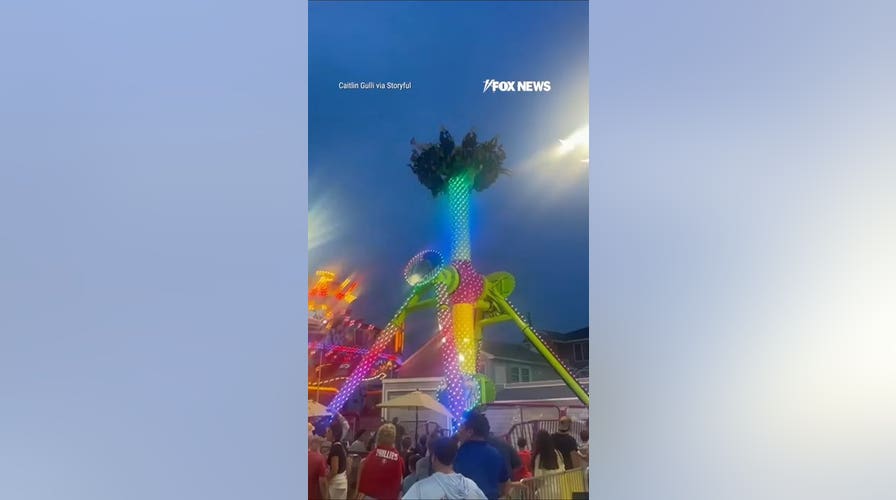 Riders STUCK upside down on NJ boardwalk ride 