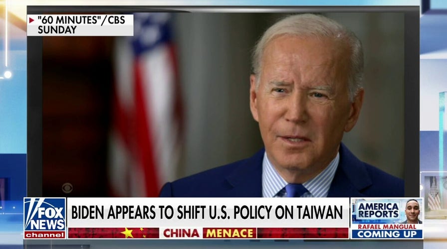 Biden appears to shift Taiwan policy during '60 Minutes' interview