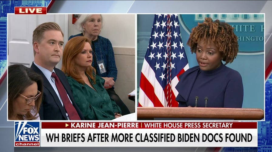  Peter Doocy asks Karine Jean-Pierre whether Biden has been involved in a 'cover-up'