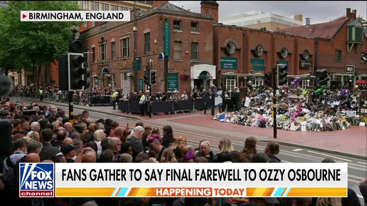 Fans gather in England to say final farewell to Ozzy Osbourne 