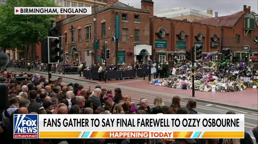 Fans gather in England to say final farewell to Ozzy Osbourne 