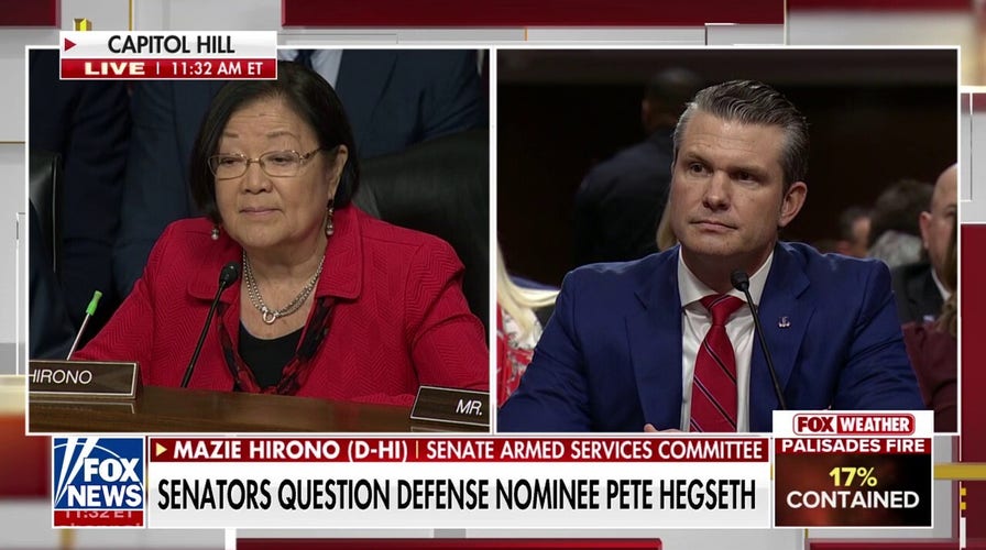 Sen. Hirono hounds Hegseth on assault accusations and drinking