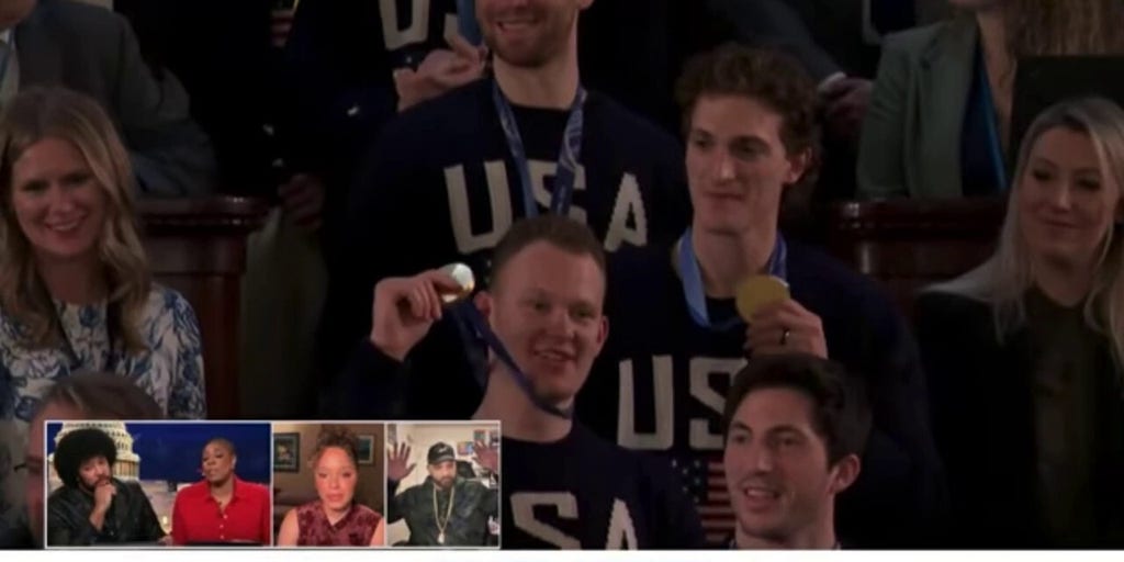 Liberal news analyst says US men's hockey team 'allowed' themselves to be used as political props during SOTU