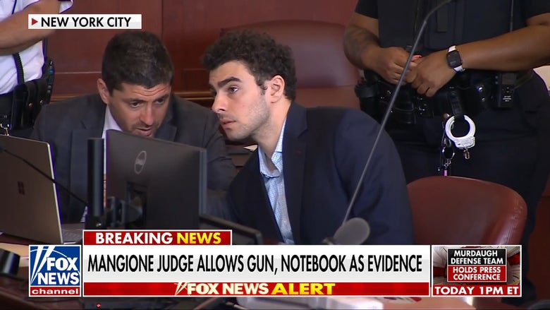 Mangione trial judge allows gun, notebook as evidence