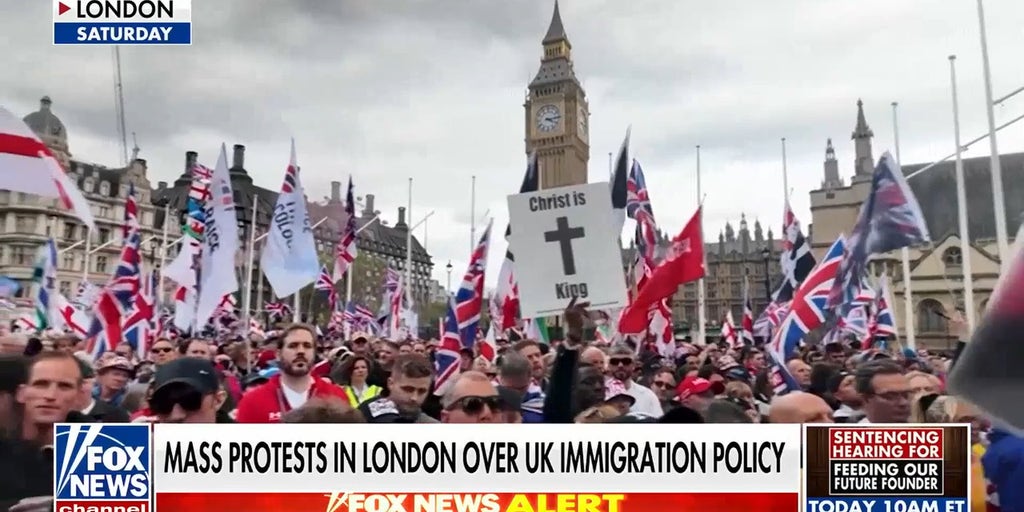 UK immigration protests escalate as thousands rally against border policies