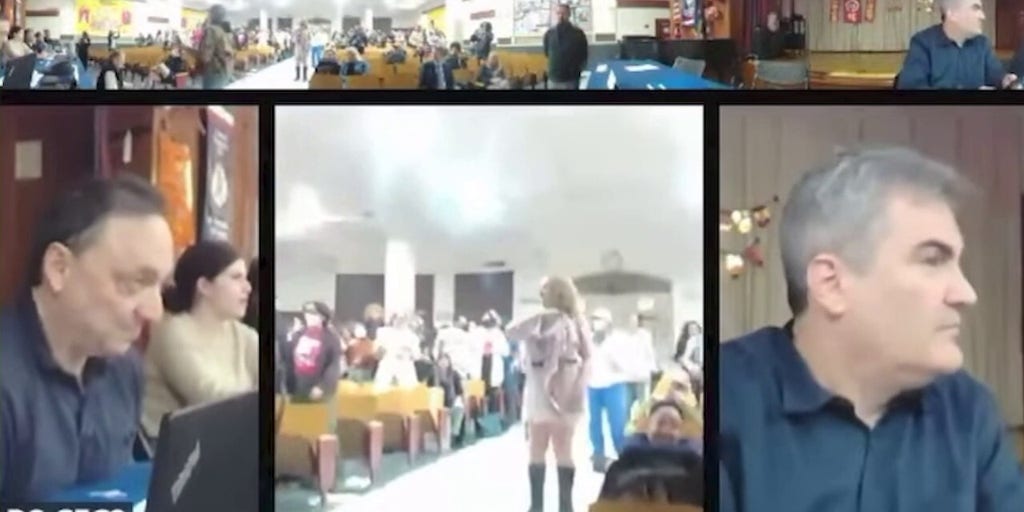 New York City trans rights activists protest by dancing 'La Macarena'