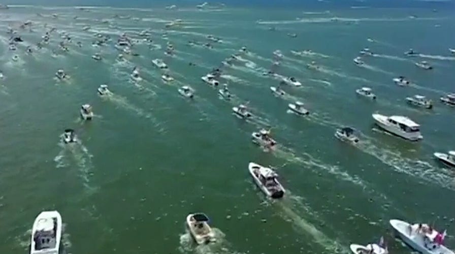 Hundreds of boaters hold 'MAGA' parade in South Carolina