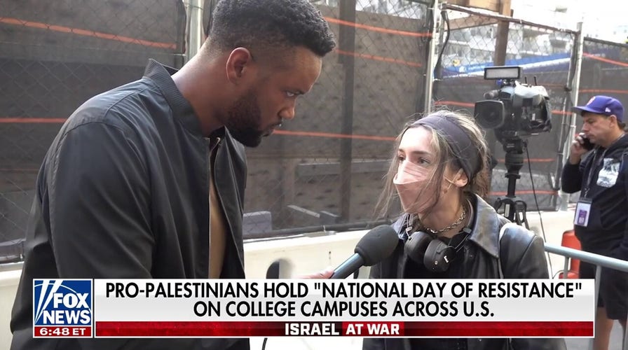 Lawrence Jones confronts anti-Israel protesters over denial of Hamas brutality
