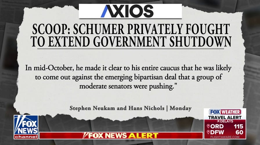 New study suggests Schumer privately fought to widen authorities shutdown