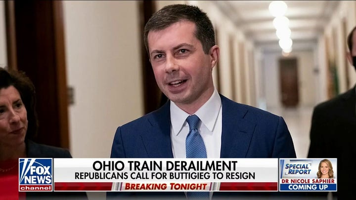 Pete Buttigieg urged to step down following Ohio train derailment