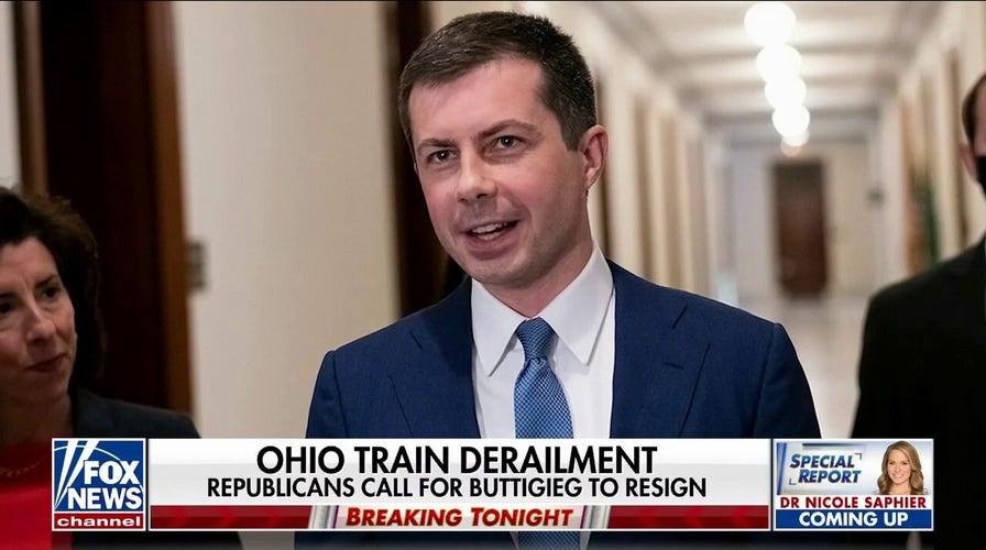 Pete Buttigieg urged to step down following Ohio train derailment