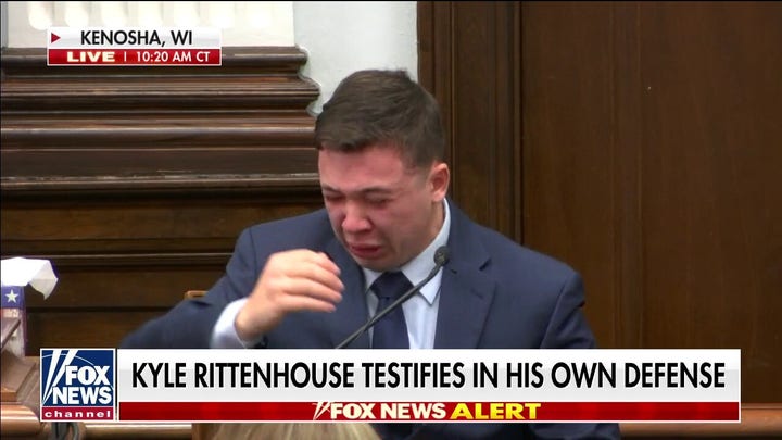 Kyle Rittenhouse breaks down in tears on witness stand