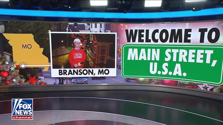 Steve Doocy gets in the Christmas spirit in Branson, Missouri