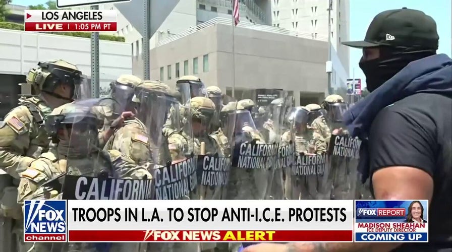 National Guard troops arrive in Los Angeles amid violent anti-ICE protests