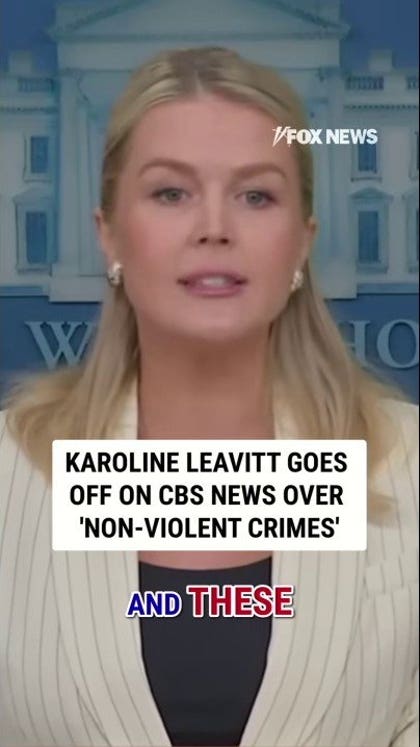 Karoline Leavitt GOES OFF on CBS News over 'non-violent crimes'