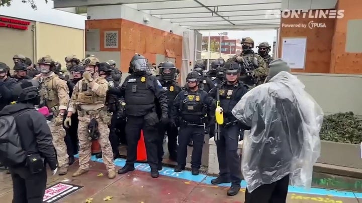 Anti-ICE agitator arrested outside Portland facility after clash with officers