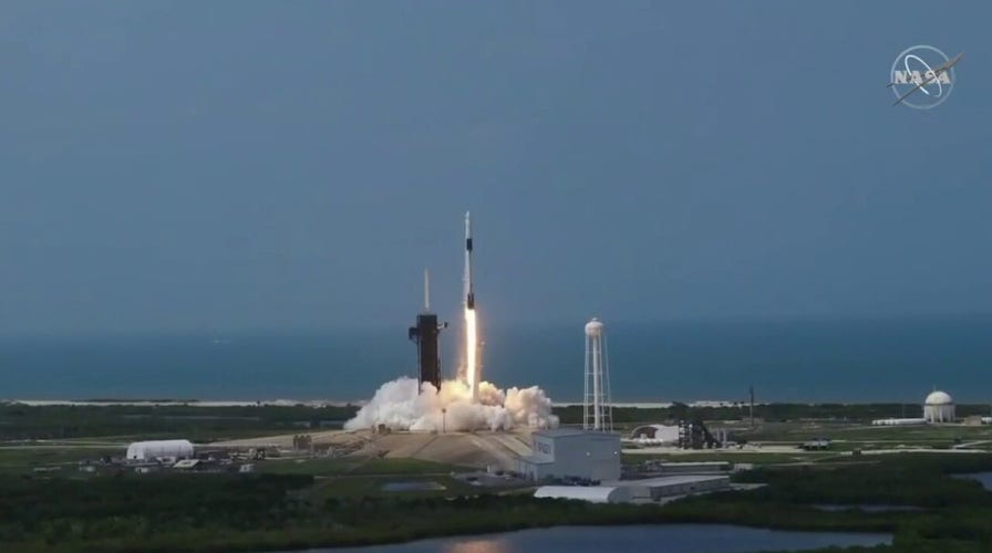 Historic liftoff: SpaceX launches NASA astronauts into orbit
