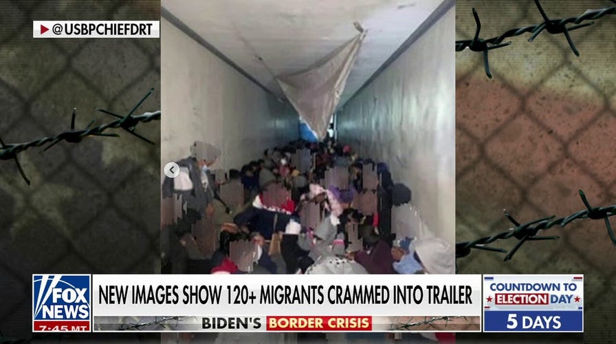 Over 100 migrants found crammed in tractor trailer near US border