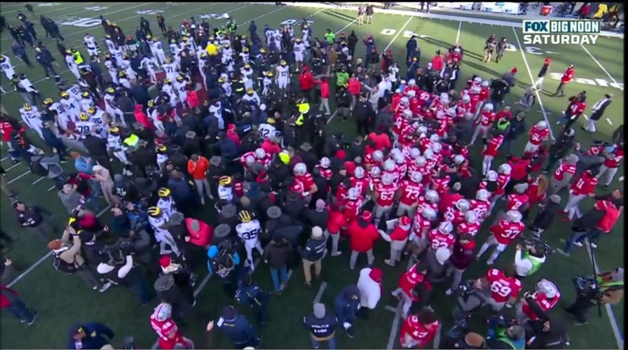 Ohio State and Michigan football players brawl after game