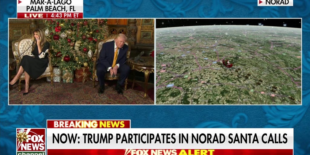 President Trump, First Lady take calls from children tracking Santa