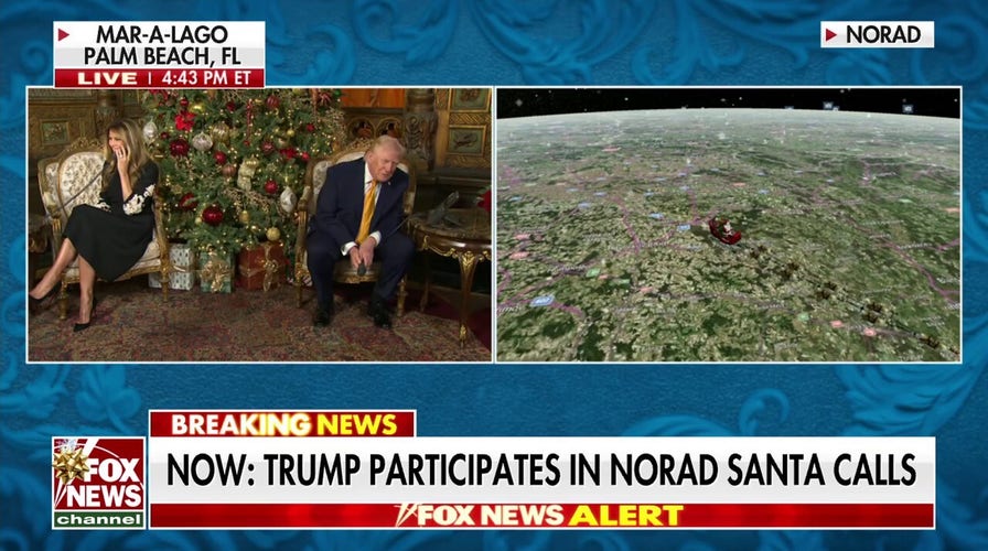 President Trump, First Lady take calls from children tracking Santa