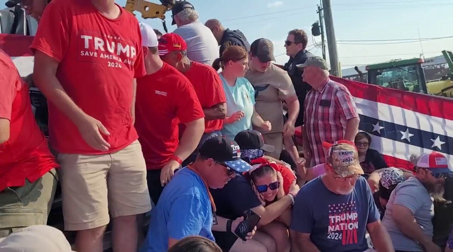 Trump Rally Shooting Victims Escaping the Chaos