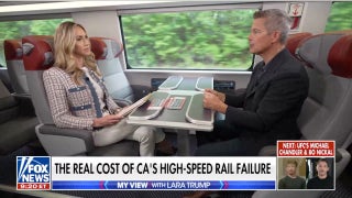 Lara Trump rides the Freedom 250 train with Transportation Secretary Sean Duffy