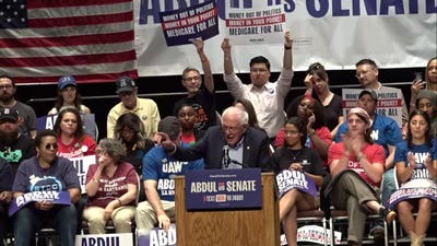 Sen Bernie Sanders says Michigan Senate primary is a battle with the 'billionaire class,' not Haley Stevens