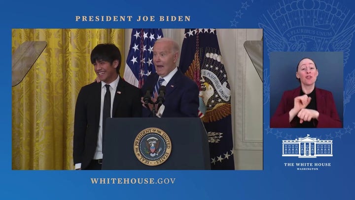 Biden appears to flub name of man while singing 'Happy Birthday' to him